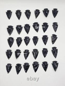 Bulk Obsidian Arrowhead 1-1.5 Natural Volcanic Stone Points Boho Jewelry Making