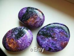 CHAROITE polished pebbles 3 pieces(265gr.)