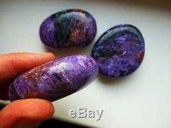 CHAROITE polished pebbles 3 pieces(265gr.)