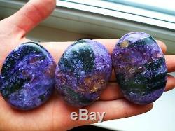 CHAROITE polished pebbles 3 pieces(265gr.)