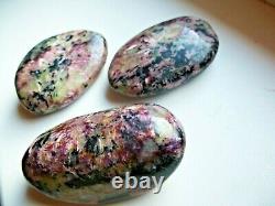 CHAROITE polished pebbles Rare variety Grouse 3 pieces(185gr.)