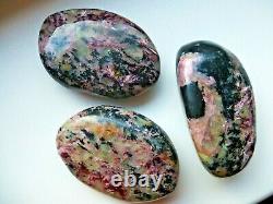 CHAROITE polished pebbles Rare variety Grouse 3 pieces(185gr.)