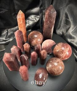 CLEARANCE 16 Piece Strawberry Quartz Bundle