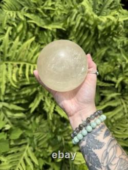 Calcite Sphere Crystal Sphere, Statement Piece