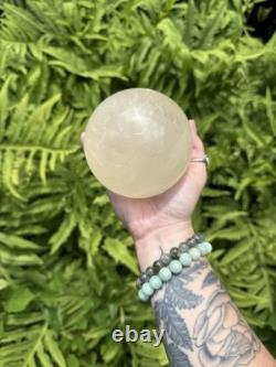 Calcite Sphere Crystal Sphere, Statement Piece