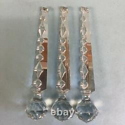 Chandelier or Lustre Prisms Crystal 3 Pieces Ball End 10 Long