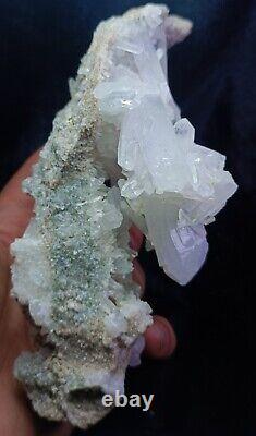 Chlorite Included Quartz Crystal With Unique Formation A collection Piece (449g)