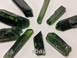 Chrome diopside Pakistan 46.75 carats 9 pieces