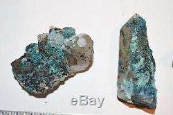 Chrysocolla over Quartz from Peru 7 piece parcel # 1234