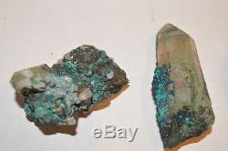 Chrysocolla over Quartz from Peru 7 piece parcel # 1234