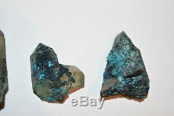 Chrysocolla over Quartz from Peru 7 piece parcel # 1234