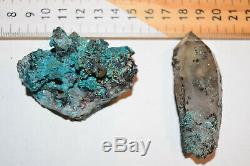 Chrysocolla over Quartz from Peru 7 piece parcel # 1234