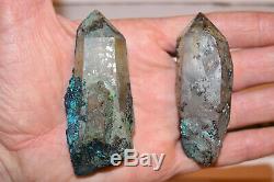 Chrysocolla over Quartz from Peru 7 piece parcel # 1234