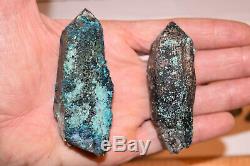 Chrysocolla over Quartz from Peru 7 piece parcel # 1234