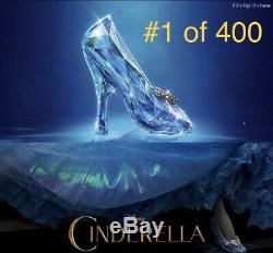 Cinderella Crystal Slipper Swarovski Life Sized #1 Of 400 Pieces Rare Disney