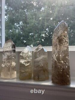 Citrine And Smoky Quartz Towers And Raw Points 10 Piece Collection