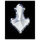 Clear Asfour Lead Crystal Pendant, 63mm, Wholesale Crystals Lamp Parts #915