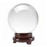 Clear Crystal Ball Quartz With Wood Stand (80 Mm 200 Mm) Healing Sphere