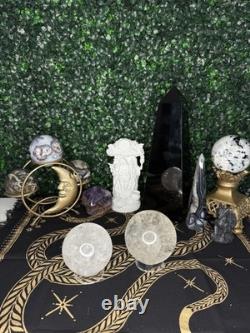 Clear Quartz Sphere Crystals, Statement Piece, Rainbows