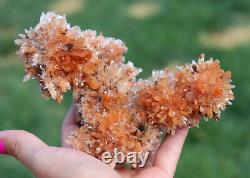 Creedite Crystals Superb Gemmy Orange Color From Mexico 512 Grams Large Piece