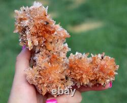 Creedite Crystals Superb Gemmy Orange Color From Mexico 512 Grams Large Piece