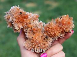 Creedite Crystals Superb Gemmy Orange Color From Mexico 512 Grams Large Piece