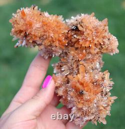 Creedite Crystals Superb Gemmy Orange Color From Mexico 512 Grams Large Piece