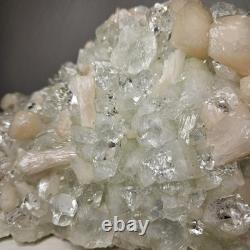Crystal Green Apophyllite On Stilbite Mineral Specimen 5lb Statement Piece