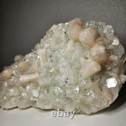 Crystal Green Apophyllite On Stilbite Mineral Specimen 5lb Statement Piece