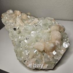 Crystal Green Apophyllite On Stilbite Mineral Specimen 5lb Statement Piece