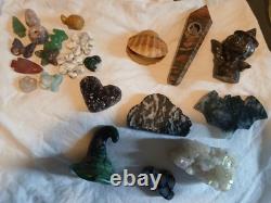Crystal Lot Over 110 Pieces. Tumbles, Raw, Polished, Carvings, Etc