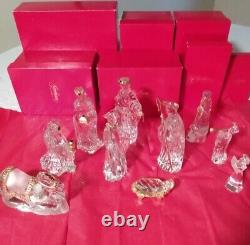 Crystal Nativity Scene by Gorham of Germany 10 pieces withorginal boxes