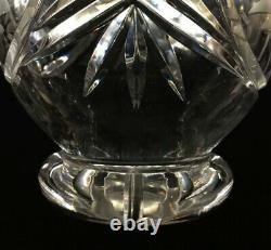 Crystal cut glass vase. American Brilliant Period. Finely cut piece