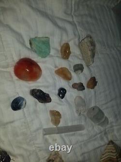 Crystals large size and small size bundle, over 50 pieces