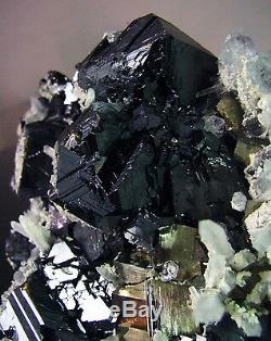 Cubic Fine Pyrite, Black Sphalerite & Quartz Perú Master Piece Animon Mine