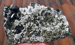 Cubic Fine Pyrite, Black Sphalerite & Quartz Perú Master Piece Animon Mine