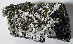 Cubic Fine Pyrite, Black Sphalerite & Quartz Perú Master Piece Animon Mine