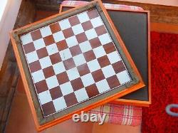 DANBURY MINT Swarovski Crystal Fantasy CHESS SET Wood Board Pewter Pieces LotR