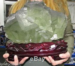 DARK GREEN OCTAGONAL FLUORITE Mineral 16 Kgs = 35Lbs COLLECTOR PIECE