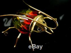 Daniel Swarovski Crystal Beetle Bug Object Piece Retired New In Box