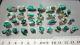 Decent Dioptase Natural Lot Of 30 Tiny Pieces, Altyn Tube, Kazakhstan
