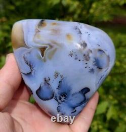 Dentritic Moss Agate 1lb9.8oz Unusual Dentritic Blue Geode Agate Display Piece