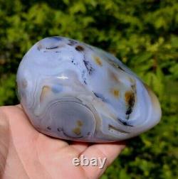 Dentritic Moss Agate 1lb9.8oz Unusual Dentritic Blue Geode Agate Display Piece