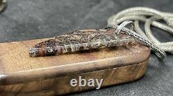 Dinosaurgemopalizedspider Bone30bali Silver Chainneklacevery Rare Piece