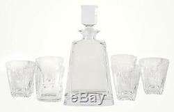 Doctor Hetzner 10 Piece Whiskey Decanter Set Crystal Whiskey Glasses Stones Tray