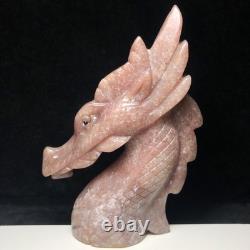 Dragon Hand-carved Natural Quartz Crystal Mineral Specimen Red Dongling Stone