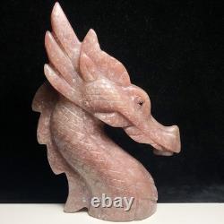 Dragon Hand-carved Natural Quartz Crystal Mineral Specimen Red Dongling Stone