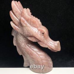 Dragon Hand-carved Natural Quartz Crystal Mineral Specimen Red Dongling Stone
