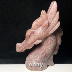 Dragon Hand-carved Natural Quartz Crystal Mineral Specimen Red Dongling Stone