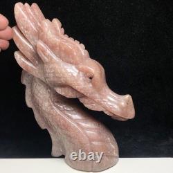 Dragon Hand-carved Natural Quartz Crystal Mineral Specimen Red Dongling Stone